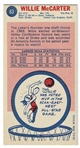 1969 Topps Basketball #63 Willie McCarter - Los Angeles Lakers RC